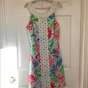 SZ 6 Lilly Pulitzer dress with pockets. Beaded